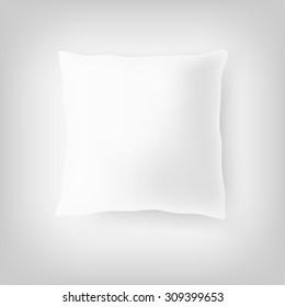 White square pillow. vector illustration