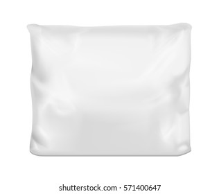 White square pillow. Vector mock up.