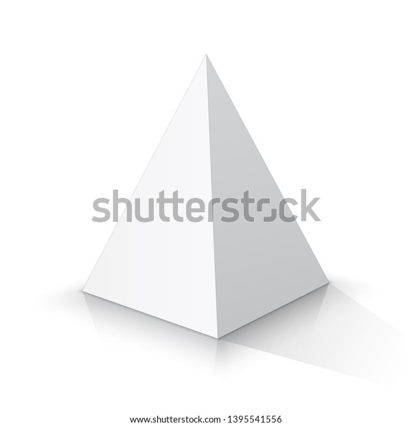 白い背景に白い四角いピラミッド ベクターイラスト のベクター画像素材 ロイヤリティフリー