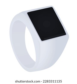 White square ring. vector illustration