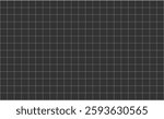 White square seamless pattern on black background. Grid square graph line texture.