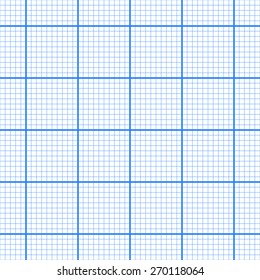 White squared graph paper seamless sheet texture, vector background