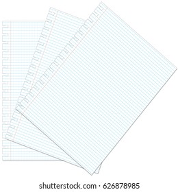 White squared notebook paper