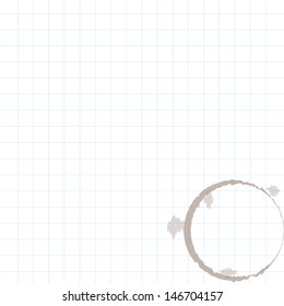 White squared paper sheet.Vector illustration