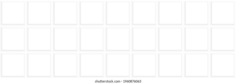 White squares background. Mosaic tiles. Seamless vector illustration.