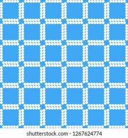white squares on blue background geometric pattern