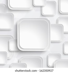 White squares on a triangular background. Vector illustration. Abstract design.