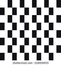 White squares are repeated on a black background.