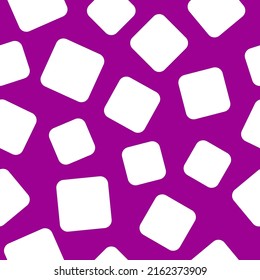 White squares seamless pattern with purple background.