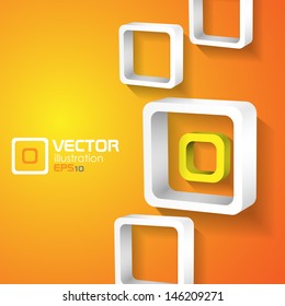 White squares. Vector illustration. Eps 10.