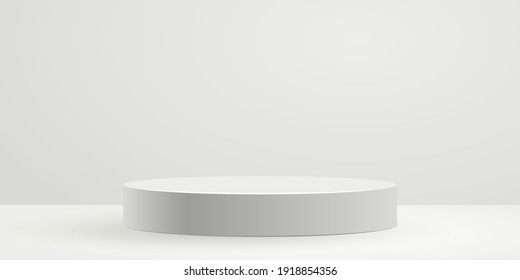 White stage background vector illustration