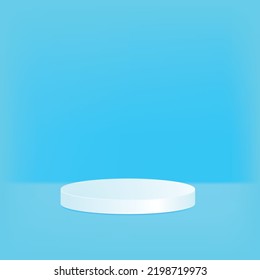 White Stage In Blue Place