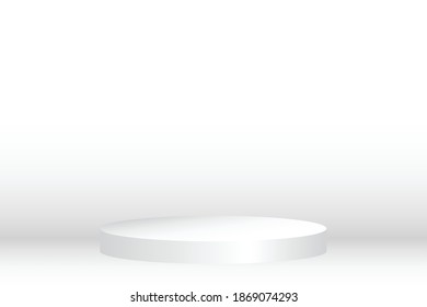 White Stage On Background. Vector Illustration