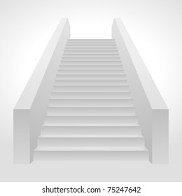 White staircase vector illustration Eps 10.