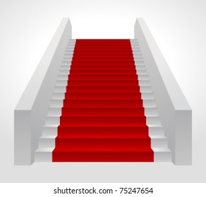 Ilustración vectorial de escalera blanca Eps 10.