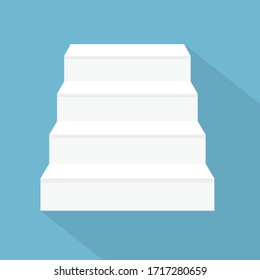 white stairs with shadow- vector illustration