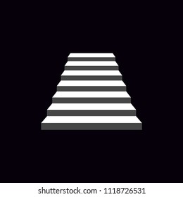 White stairs vector icon
