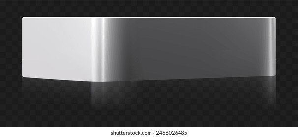 Exhibición blanca del podio del soporte en fondo transparente.Escenario del objeto del elemento de la Ilustración vectorial, plataforma geométrica de la forma, caja 