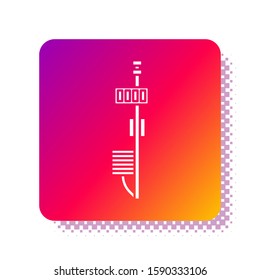 White Standalone sensor icon isolated on white background. Square color button. Vector Illustration