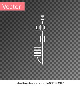 White Standalone sensor icon isolated on transparent background.  Vector Illustration