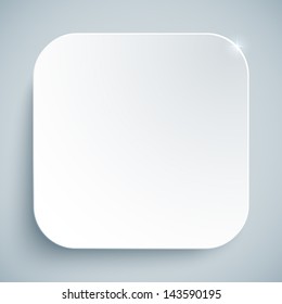 White standard icon vector empty template