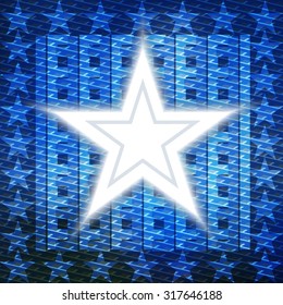 White Star
Abstract composition, geometric elements in the foreground shining five-pointed star.