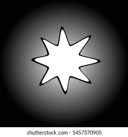 White star with a background of hit gradations