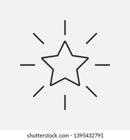 White star icon isolated on white background. Vector illustration. Eps 10.