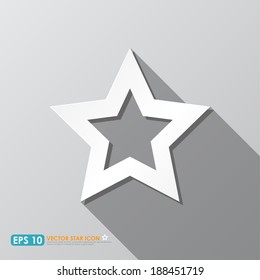 White star icon with shadow