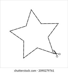White star - icon vector star icon vector, star icon star icon - vector. Dotted line