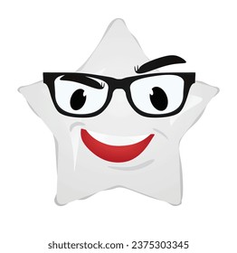 Icono de estrella blanca. ilustración vectorial