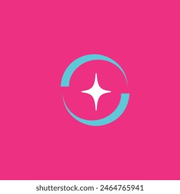white star inside the blue circle on the background