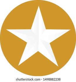 white star isolated in circle background