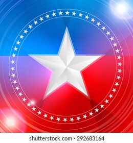 white star. Labor day vector background. Vector independence day background with white stars. 