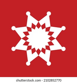 White star logo design and symbol art