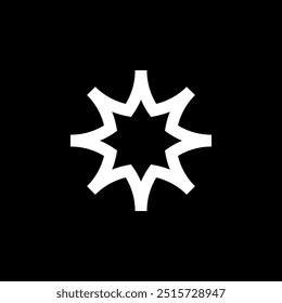 White star logo on black background. Modern style.