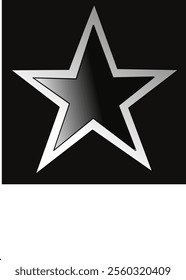 white star logo vektor in elegant style with black background