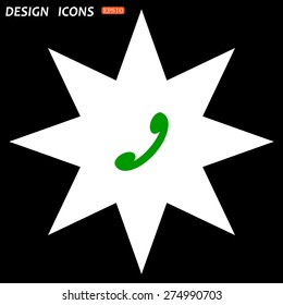 white star on a black background. challenge, answer the call. icon. vector design