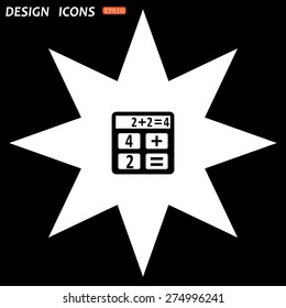 white star on a black background. icon calculator. icon. vector design