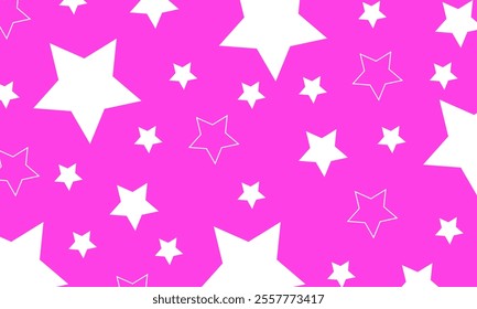 White star pattern with pink background
