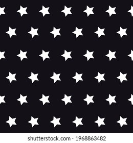 white star print, vector seamless pattern for clothing or print