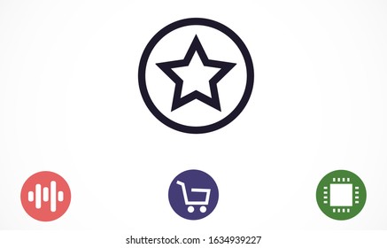 White star - Vector star Icon Vector / star icon / star- Vector icon. Star Icon vector. Simple flat symbol. Perfect Black pictogram illustration on white background.