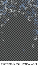White Starfish Background Transparent Vector. Snail Doodle Design. Cartoon Wallpaper. Gray Oyster Isolated Illustration.