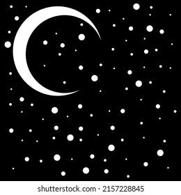 cielo estrellado blanco sobre fondo negro