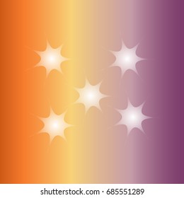 
White stars and lines of colored background