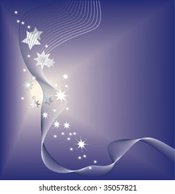 white stars on blue sky