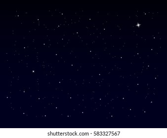 White Stars on blue sky. Vector illustration. EPS10