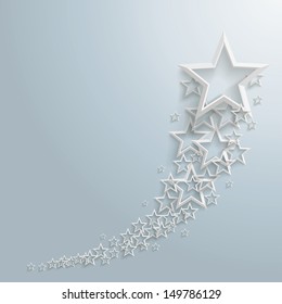 White stars on the grey background. Eps 10 vector file.