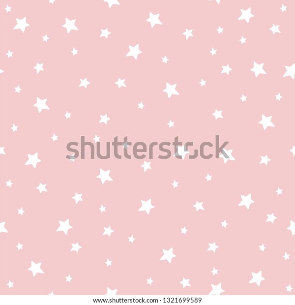 White Stars On Pink Background Seamless Stock Vector Royalty Free