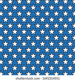 White stars pattern, blue background